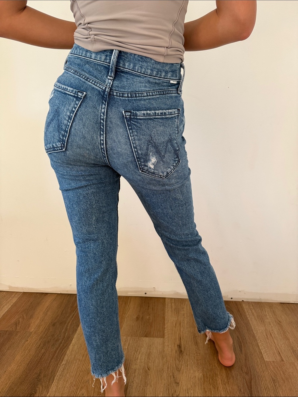 Mother 26 High-Rise Distressed Women’s Jeans - Blue - Picture 2 of 2